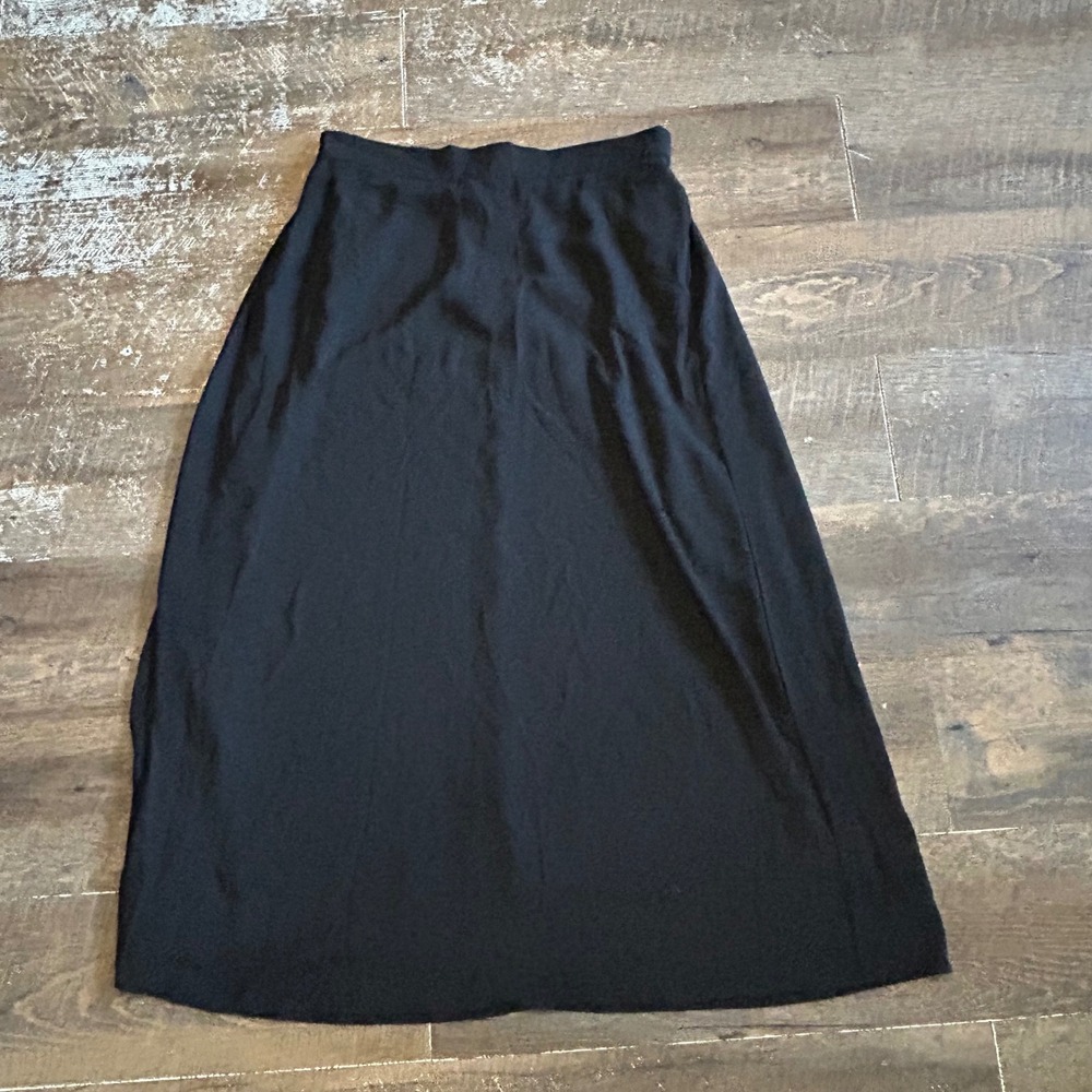 Vince Camuto Womens Black Smooth Stretch Pull-On A-line Maxi Skirt Size Medium